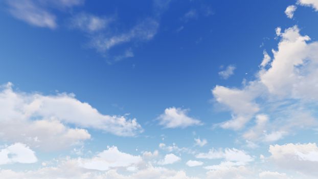 Cloudy blue sky abstract background, blue sky background with tiny clouds, 3d rendering

