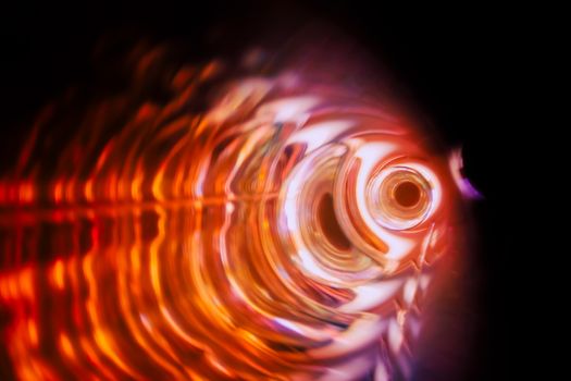 Sound waves in the visible full color in the dark