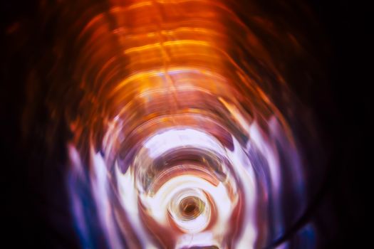 Sound waves in the visible full color in the dark