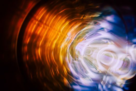 Sound waves in the visible full color in the dark