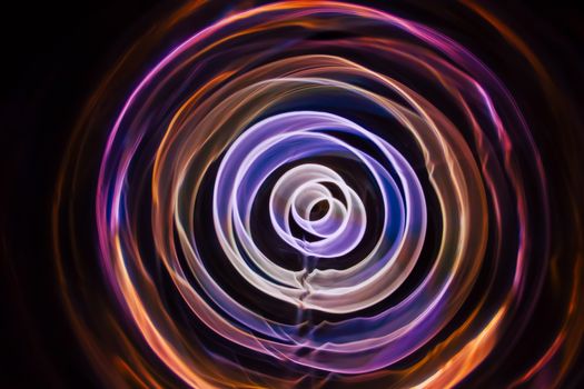 Sound waves in the visible full color in the dark