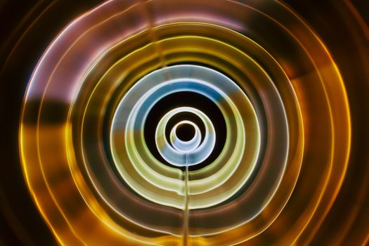 Sound waves in the visible full color in the dark