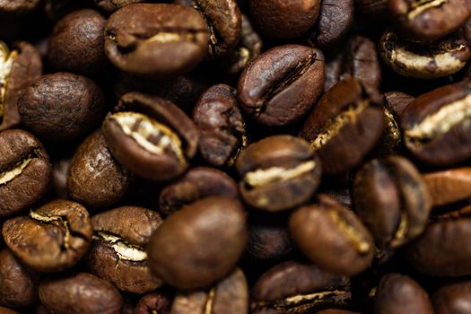 Fresh roasted Arabica coffee beans. Great backgroung. Good for wallpapers or photobackground.