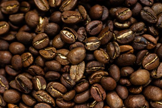 Fresh roasted Arabica coffee beans. Great backgroung. Good for wallpapers or photobackground.
