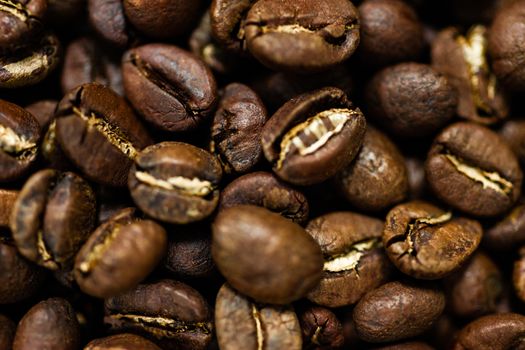 Fresh roasted Arabica coffee beans. Great backgroung. Good for wallpapers or photobackground.
