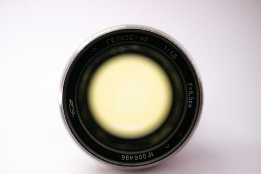 Vintage USSR Lens. Helios 40 85/1.5. Perfect bokeh. Partially defocused photo. Editorial use only.