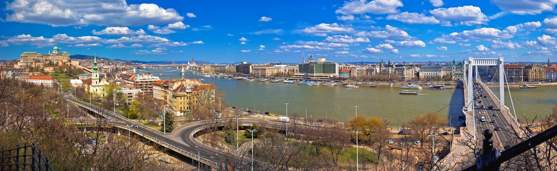 Budapest Danube river waterfront panoramic view, capital of Hungary