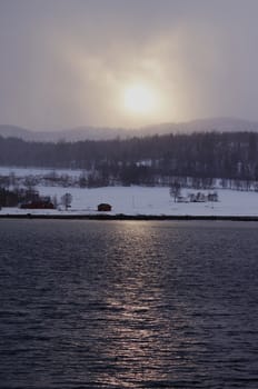 Snow and sun in Norway