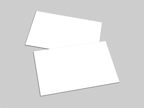 Blank white Business Card template mockup for presentation