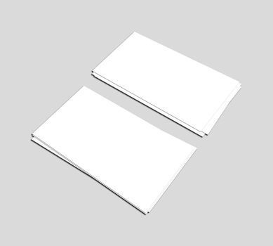 Blank white Business Card template mockup for presentation