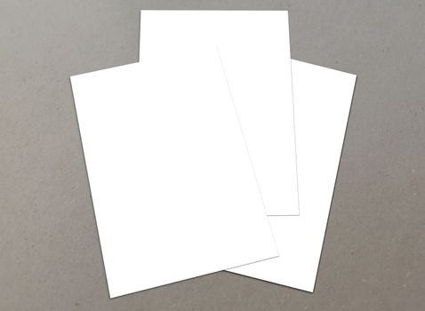 Blank white flyer template mockup for presentation