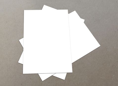 Blank white flyer template mockup for presentation