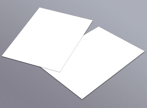 Blank white flyer template mockup for presentation