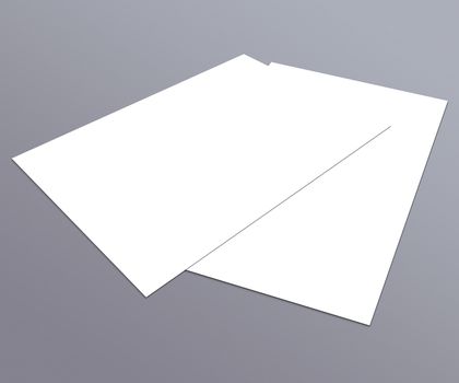 Blank white flyer template mockup for presentation