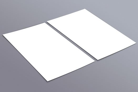 Blank white flyer template mockup for presentation