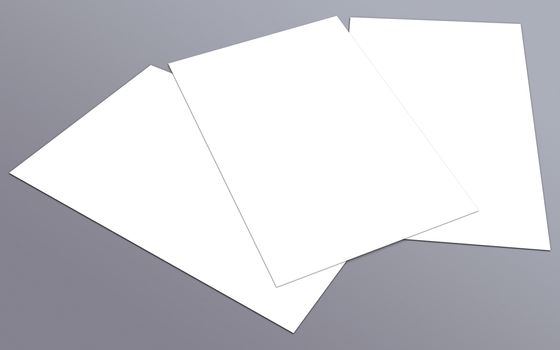 Blank white flyer template mockup for presentation