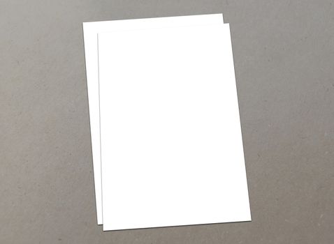 Blank white flyer template mockup for presentation