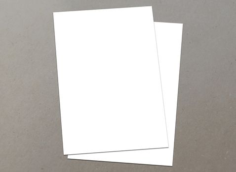 Blank white flyer template mockup for presentation