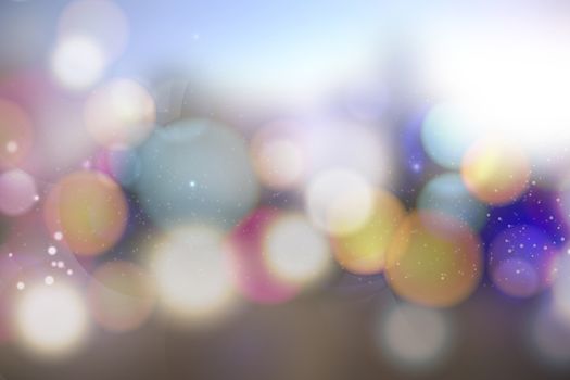 Beautiful bokeh made of blurred lights on colorfull background, Abstract defocused colorful blurred background. Abstract light background