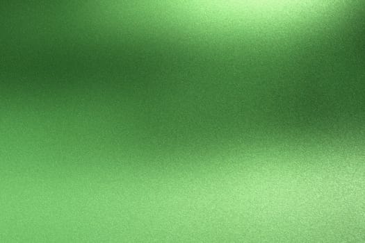 Abstract texture background, light shining on rough green metal wall