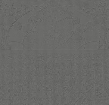 Vintage style art nouveau background texture in charcoal gray with subtle relief floral pattern