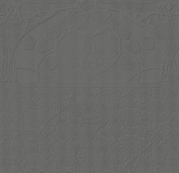 Vintage style art nouveau background texture in charcoal gray with subtle relief floral pattern