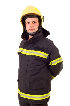 fire fighter isolated on white background