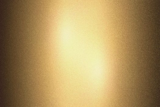 Abstract texture background, light shining on golden rough metal