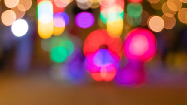 Abstract & Festive background with bokeh defocused lights