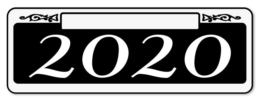 New Orleons 2020 street sign over a white background