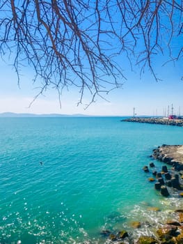 Beautiful View To The Sea In Pomorie, Bulgaria.