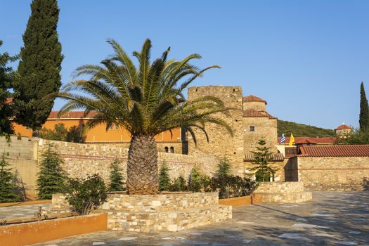 View of Orthodox Holy Monastery of Pantokrator-Tao (Ntaou) Penteli - Greece