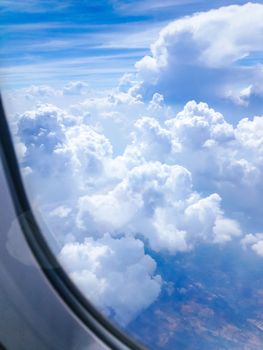 View from an airplane window background