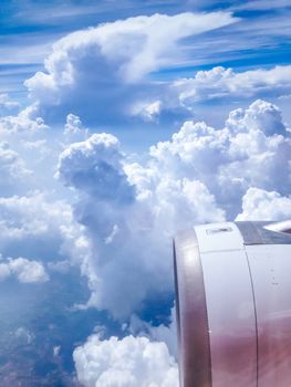 View from an airplane window background