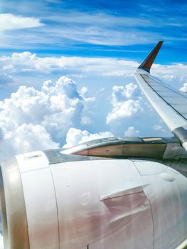 View from an airplane window background