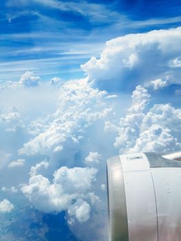 View from an airplane window background