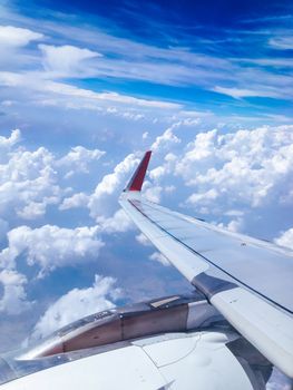 View from an airplane window background