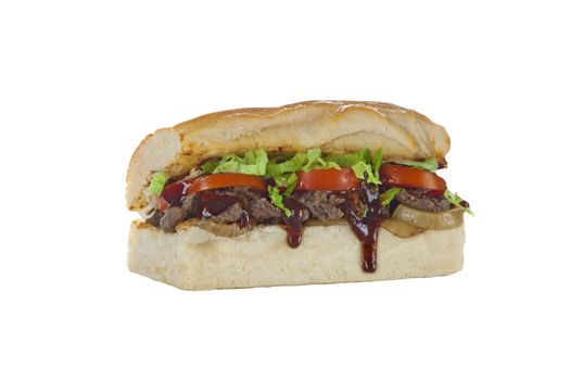 Philly beef steak hoagie sub sandwich