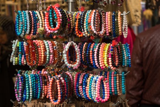 Colorful beads of various color