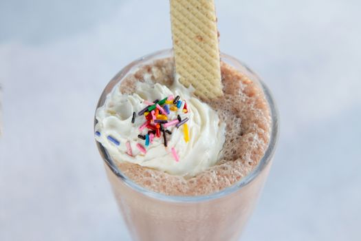 Chocolate Ice Cream Shake Closeup