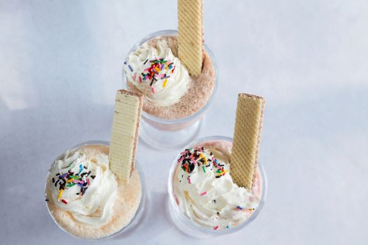 Closeup Ice Cream Shakes
