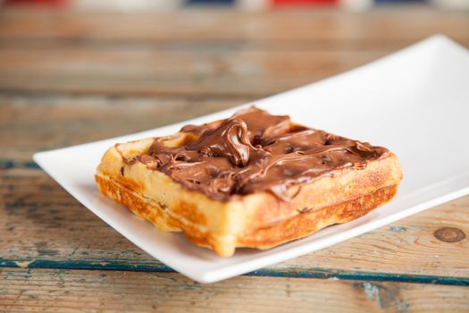 Nutella waffle pancake chocolate snack