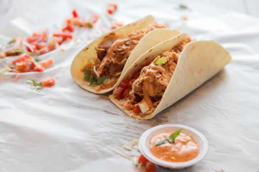 Mexican fried chicken tacos