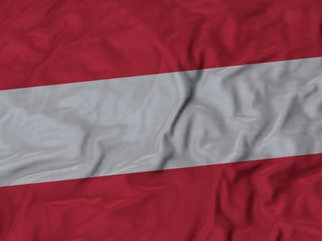 Ruffled Flag of Austria Blowing in Wind