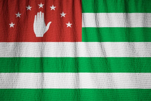 Ruffled Flag of Abkhazia Blowing in Wind