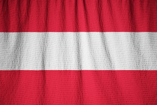 Ruffled Flag of Austria Blowing in Wind