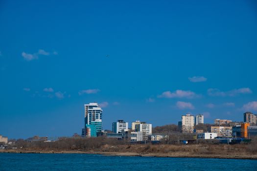 Vladivostok city view from the sea