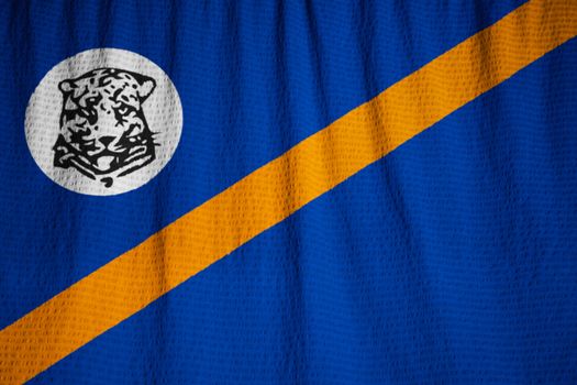 Ruffled Flag of Bophuthatswana Blowing in Wind