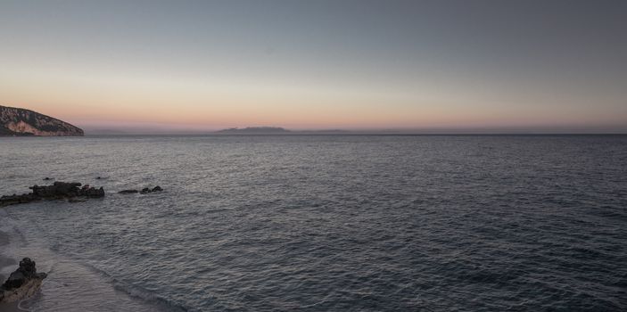 Warm summer evening at the resort of Dhermi in Albania