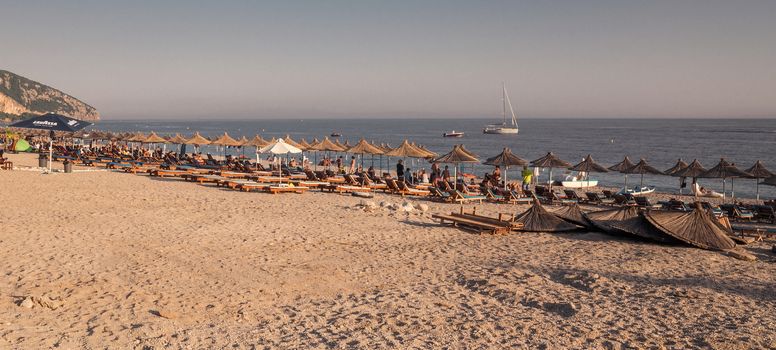 Dhermi, Albania - 07.08.2018. Beautiful beaches and nature of Dhermi, South Albania